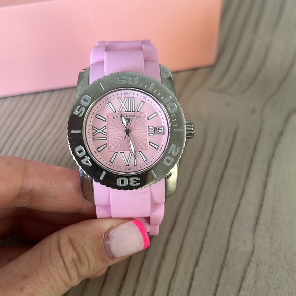 Swiss Legend Commander Movement Sapphitek Crystal Stainless Steel Watch Womens - Picture 2 of 5